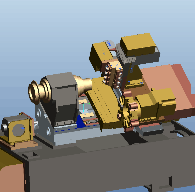 斜床身車銑復(fù)合機(jī)(刀塔+帶Y軸+4側(cè)動(dòng)力頭+4端動(dòng)力頭)—結(jié)構(gòu)圖