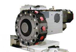 采用臺灣六鑫八工位液壓旋轉(zhuǎn)刀塔，定位精度高、故障率低、換刀快，就近換刀。